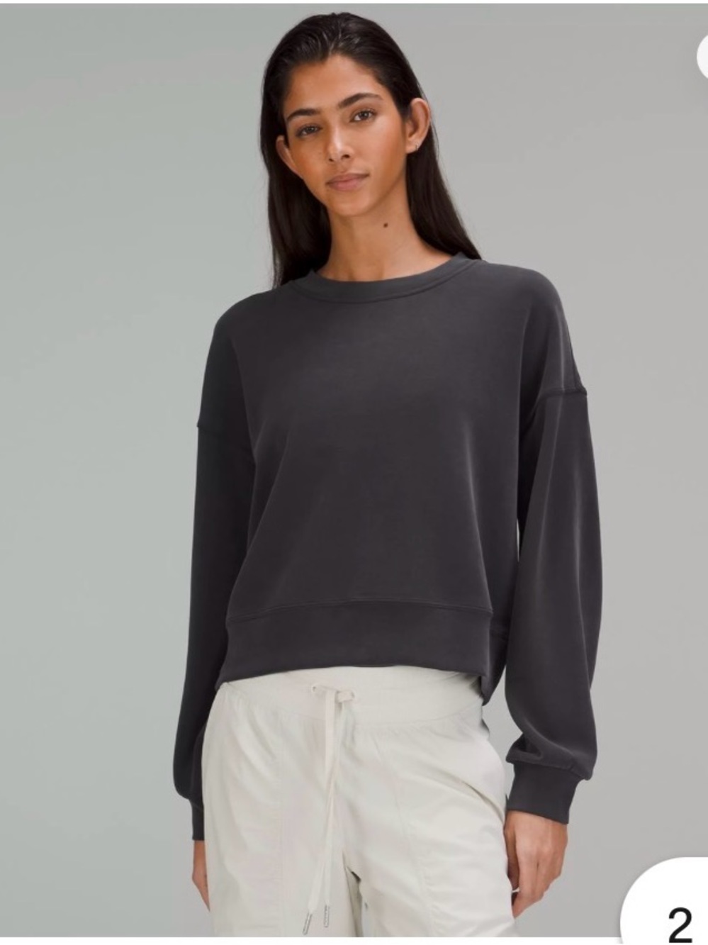 NWT Lululemon Perfectly Oversized Crop Crew Sz 2